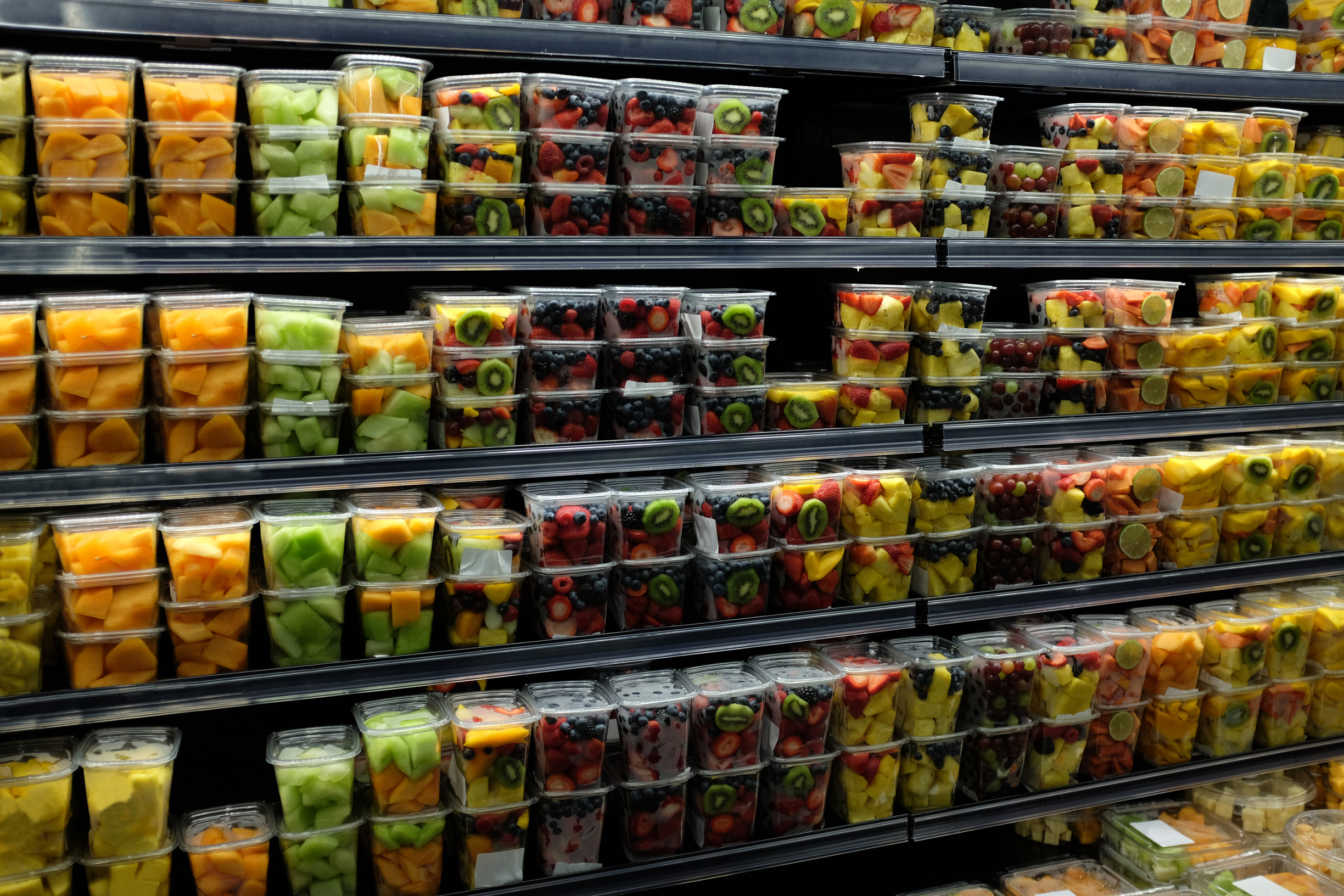 Fruit aisle in grocery store
